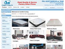 Tablet Screenshot of loungeincomfort.com.au